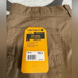 Carhartt loose fit canvas pants.